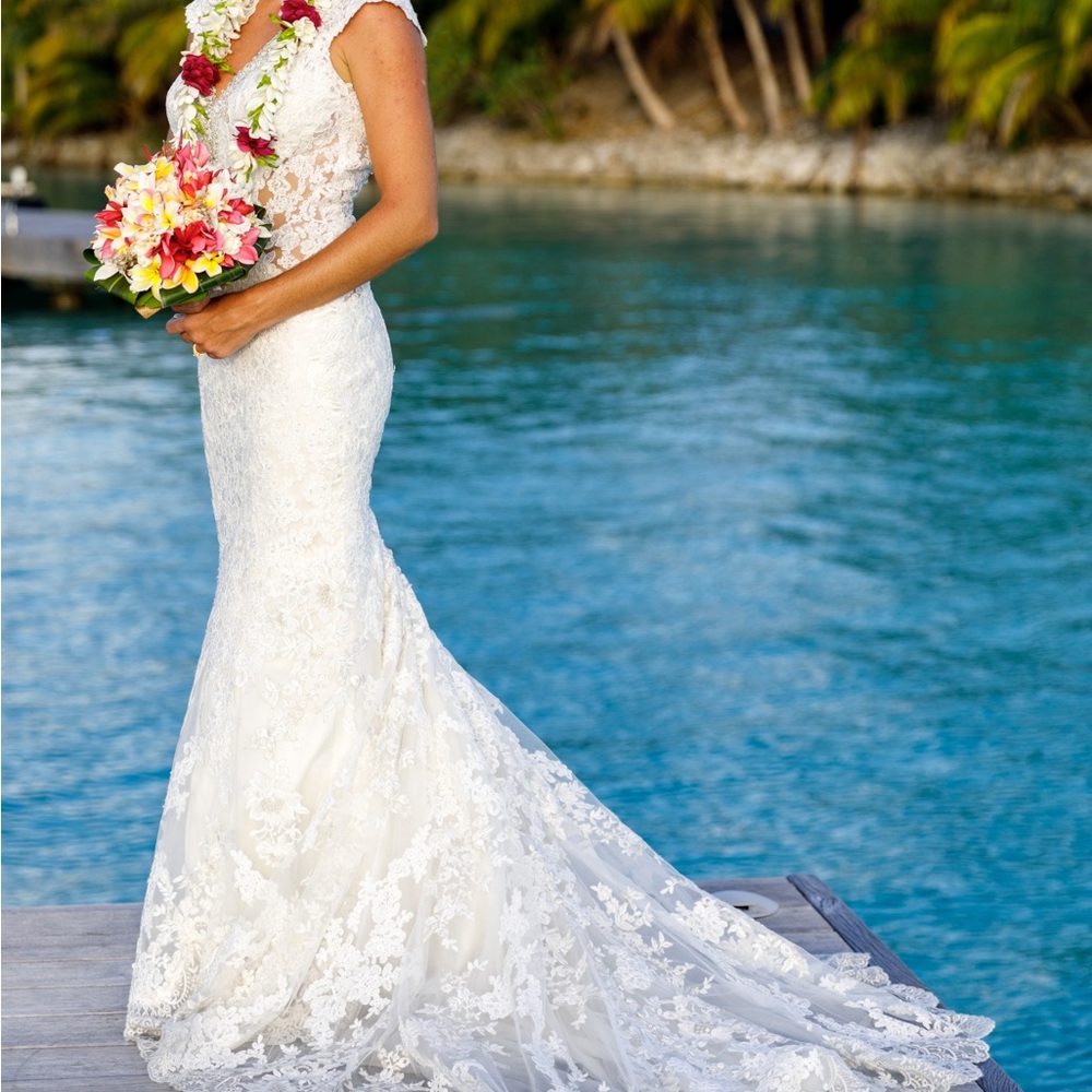 Stunning Custom Gown With Open Back And Added Emb… - image 2